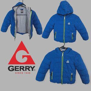 Gerry Kids Blue Bubble Puffer Winter Hooded Coat Jacket Boys 4T